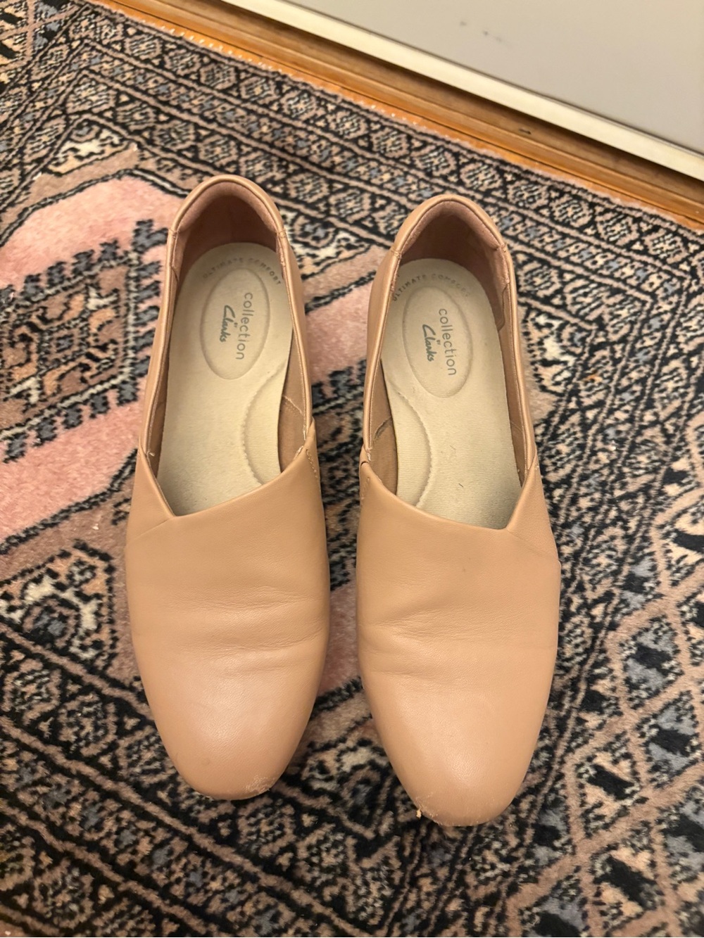 Clarks Collection Juliet Palm Women's Nude Slip-On Loafers, 8M